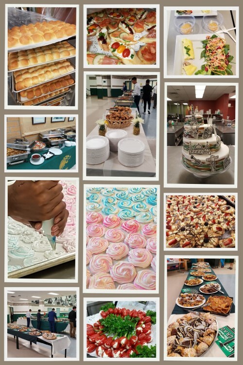 Collage of pictures of baking