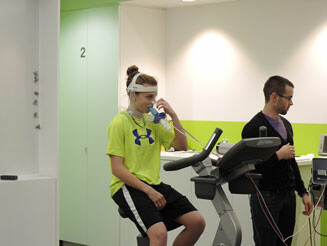 Picture of a person on an exercise bike