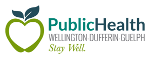Public health logo with an apple